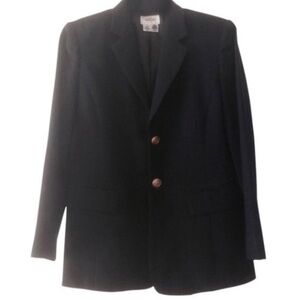 Talbots Women's Grey Suit Jacket Blazer - Size 2 petite